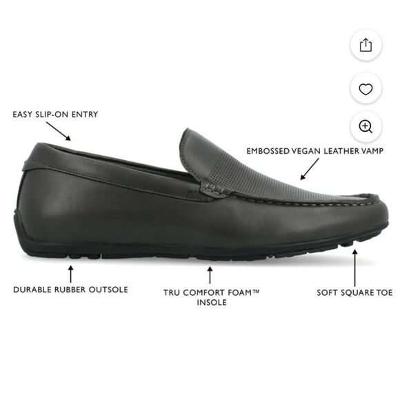 Vance Co Mitch Grey Loafers,10,5 - Picture 2 of 12